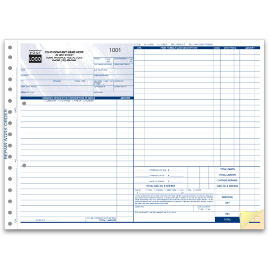 auto repair order